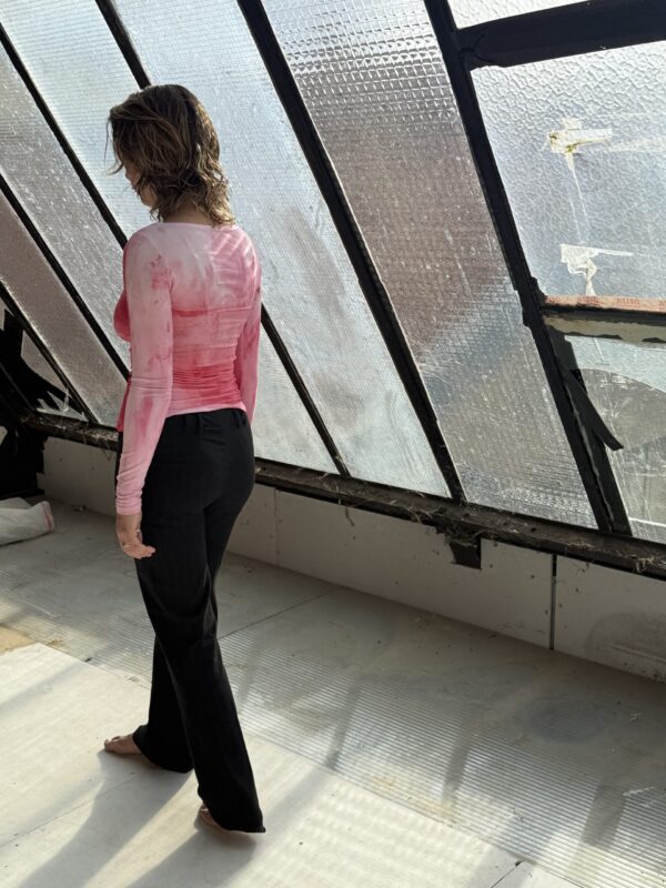 Long Sleeve Top – Red Cyanotype - Image 6