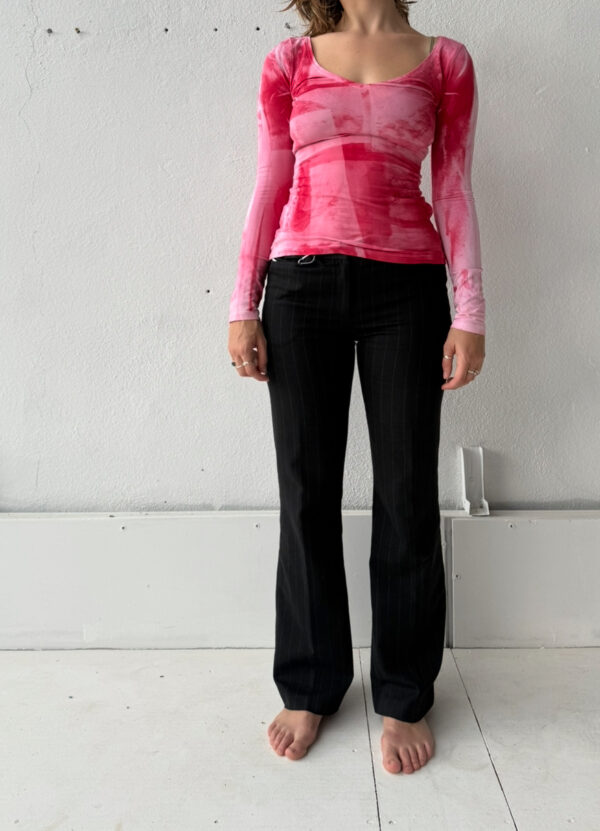 Long Sleeve Top – Red Cyanotype - Image 5