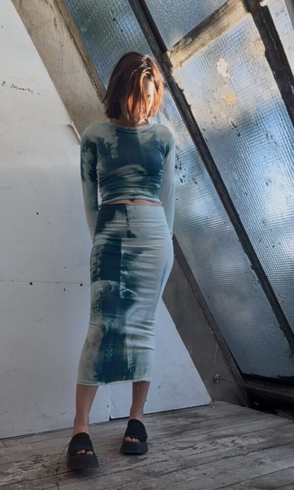 Long SET Dress – Blue Cyanotype - Image 3